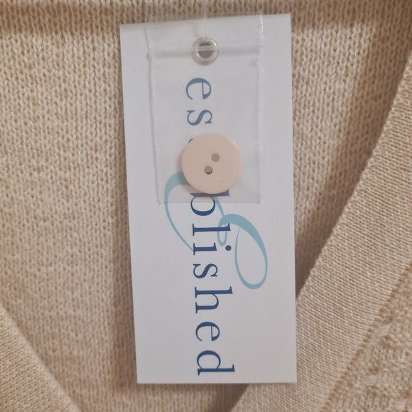 Established Knit Vest Beige NWT - Picture 5 of 5